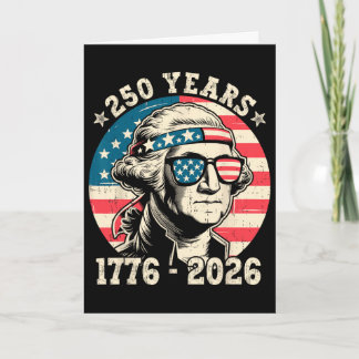250-årsjubileum Usa Patriotisk Flagga 250:e 4:e Ju Kort