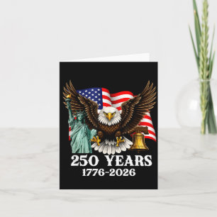 250-årsjubileum USA Patriotisk Örn 250 År Kort