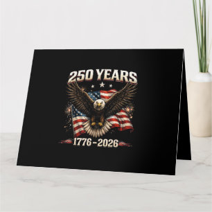 250-årsjubileum USA Patriotisk Örn 250-årsfirande Kort
