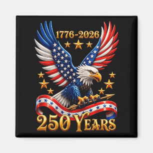 250-årsjubileum USA Patriotisk Örn 250:e 4:e Magnet
