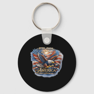 250-årsjubileum USA Patriotisk Örn 250:e 4:e Nyckelring