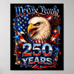 250-årsjubileum USA Patriotisk Örn 250:e Poster