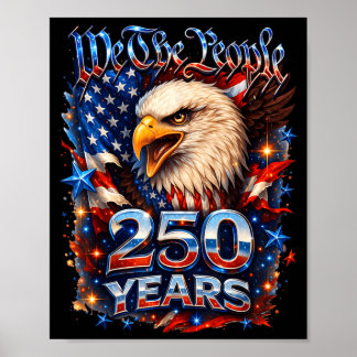 250-årsjubileum USA Patriotisk Örn 250:e Poster