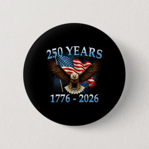 250-årsjubileum Usa Patriotisk Örn 250:e Självstän Knapp