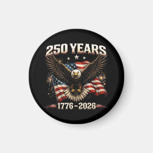 250-årsjubileum USA Patriotisk Örn 250:e Självstän Magnet