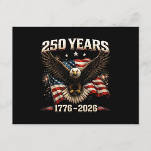 250-årsjubileum USA Patriotisk Örn 250:e Självstän Tilläggskort