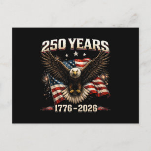 250-årsjubileum USA Patriotisk Örn 250:e Självstän Vykort