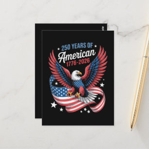 250-årsjubileum USA Patriotisk Örn Vykort