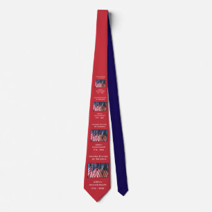 250-årsjubileum USA Patriotisk Röd och Mörkblå Slips