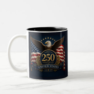 250-årsjubileum USA Patriotisk souvenir Två-Tonad Mugg