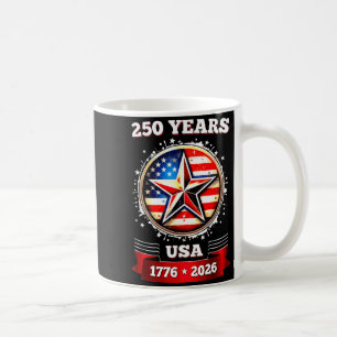 250-årsjubileum USA Patriotisk stjärna Kaffemugg