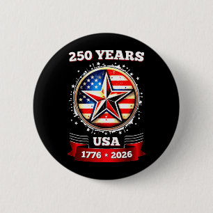 250-årsjubileum USA Patriotisk stjärna Knapp