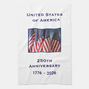 250-årsjubileum USA Patriotiska Amerikanska Flaggo Kökshandduk