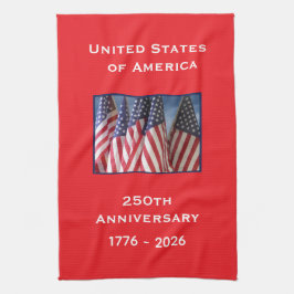 250-årsjubileum USA Patriotiska Amerikanska flaggo Kökshandduk