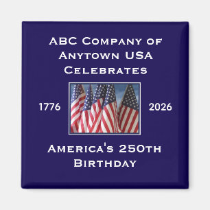 250-årsjubileum USA Patriotiska flaggor Magnet