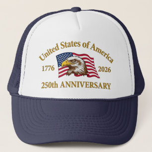 250-årsjubileum USA Patriotiskt 1776–2026 Keps