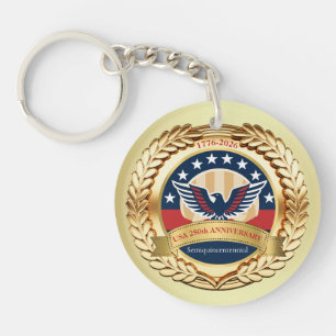 250-årsjubileum USA Patriotiskt 1776–2026 Knapp