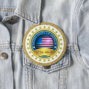 250-årsjubileum USA Patriotiskt 1776–2026 Knapp