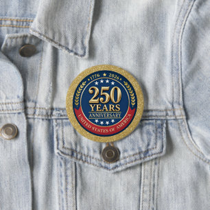 250-årsjubileum USA Patriotiskt 1776–2026 Knapp