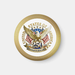 250-årsjubileum USA Patriotiskt 1776–2026 Magnet