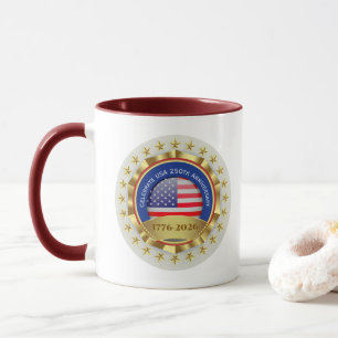 250-årsjubileum USA Patriotiskt 1776–2026 Mugg