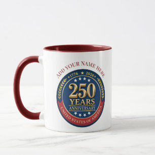 250-årsjubileum USA Patriotiskt 1776–2026 Mugg