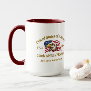 250-årsjubileum USA Patriotiskt 1776–2026 Mugg