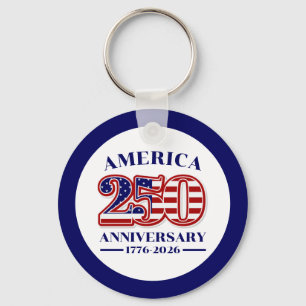 250-årsjubileum USA Patriotiskt 1776–2026 Nyckelring