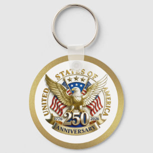 250-årsjubileum USA Patriotiskt 1776–2026 Nyckelring