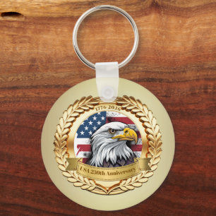 250-årsjubileum USA Patriotiskt 1776–2026 Nyckelring