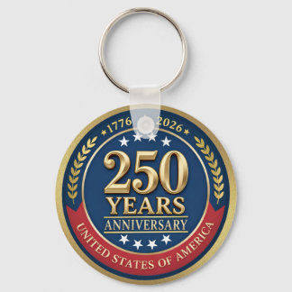 250-årsjubileum USA Patriotiskt | 1776–2026 Nyckelring