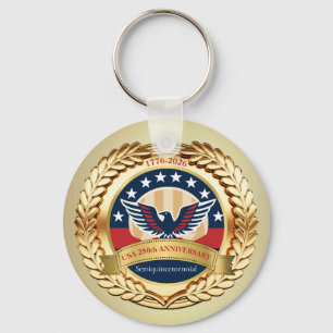 250-årsjubileum USA Patriotiskt 1776–2026 Nyckelring