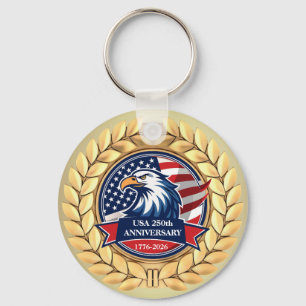 250-årsjubileum USA Patriotiskt 1776–2026 Nyckelring