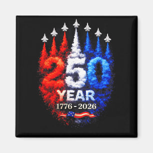 250-årsjubileum USA Patriotiskt 250 år Amerikanskt Magnet
