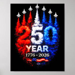250-årsjubileum USA Patriotiskt 250 år Amerikanskt Poster