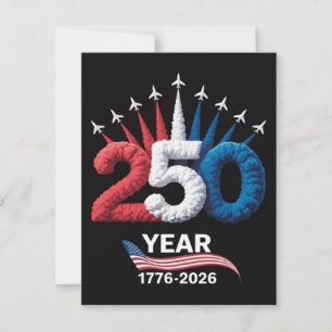 250-årsjubileum USA Patriotiskt 250 år Inbjudningar