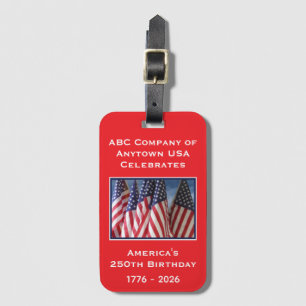 250-årsjubileum USA Patriotiskt Minnesmärke Bagagebricka