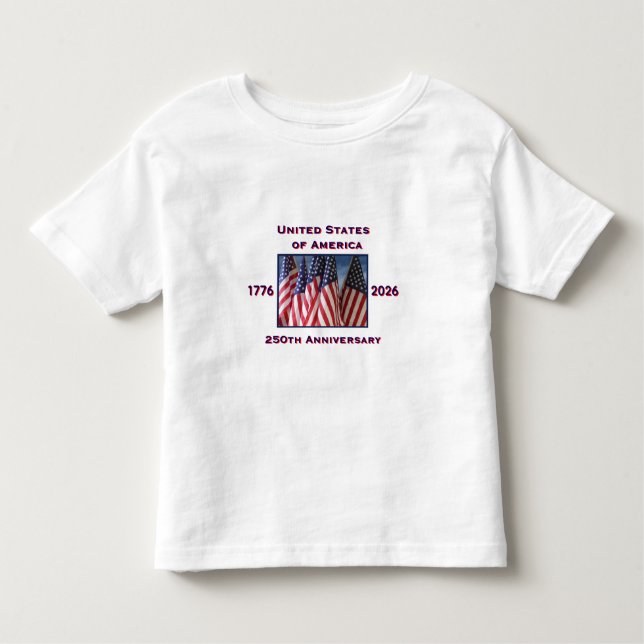 250-årsjubileum USA Patriotiskt  T Shirt (Framsida)