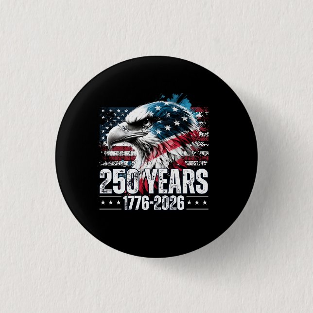 250-årsjubileum USA:s födelsedag Långärmad Knapp (Framsida)