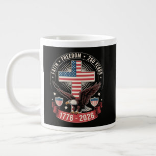 250-årsjubileum USA Tro Frihet 4:e juli Jumbo Mugg
