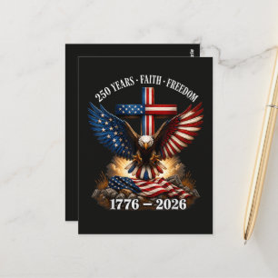 250-årsjubileum USA Tro Frihet Vykort