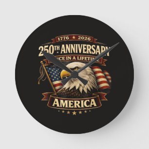 250-årsjubileum USA Tröja 250:e Amerika Rund Klocka