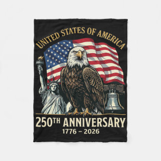 250-årsjubileum Usa Tröja Patriotisk Frihet 4:e Fleecefilt