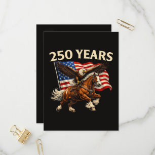 250-årsjubileum USA Western Häst Örn Inbjudan Vykort