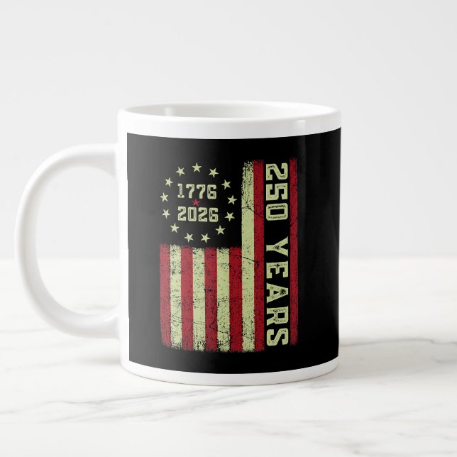 250-årsjubileums USA-flagga Jumbo Mugg (Vänster)