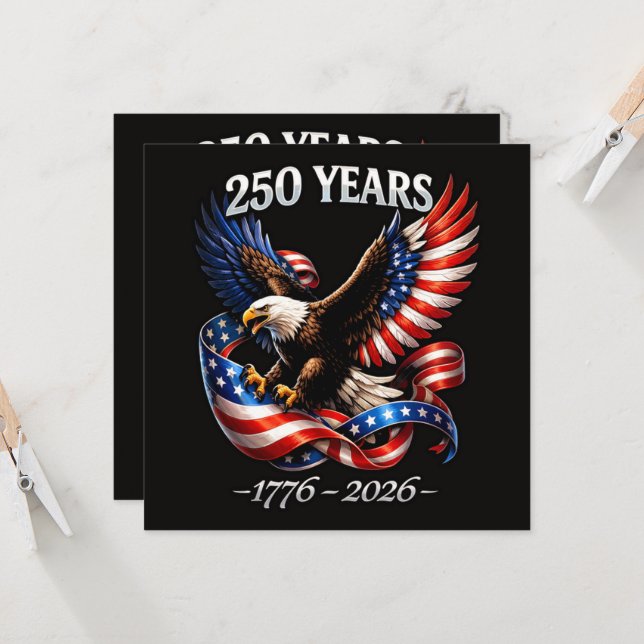 250-årsjubileumsörn Amerikansk flagga (Fram/Back In Situ)