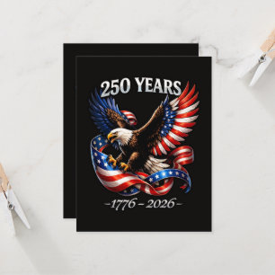 250-årsjubileumsörn Amerikansk flagga Inbjudningar