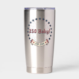 250 Baby America 250 Patriotic Fireworks Design