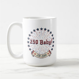 250 Baby America 250 Patriotisk Eldshow Design Kaffemugg