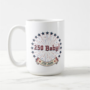250 Baby America 250 Patriotisk Eldshow Design Kaffemugg